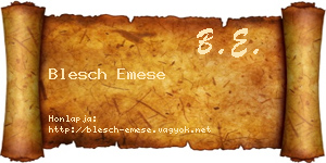 Blesch Emese névjegykártya